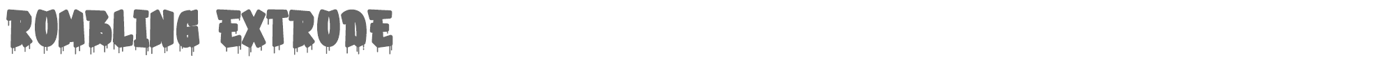Sample characters Rumbling Font